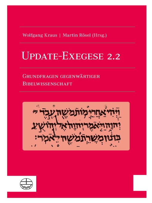 Title details for Update-Exegese 2.2 by Wolfgang Kraus - Available